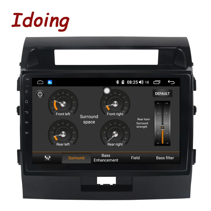 Clearance Idoing 10.2"4G+64G Octa Core 1Din Car Radio Android8.1 Multimedia Player Fit Toyota Land Cruiser LC200 2008-2013 GPS Navigation 2