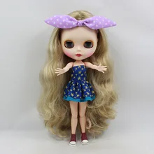 Стоимость цельная кукла без одежды blyth кукла, льняная коричневая кукла для волос, подходит для DIY Изменить игрушка BJD для девочек