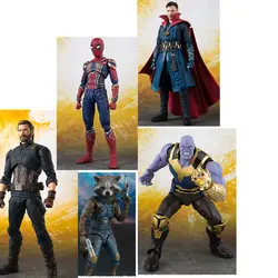 Бесконечность 3 войны танос доктор странные Железный человек паук Капитан Америка реактивный енот Супер Герой фигурку модель игрушечные