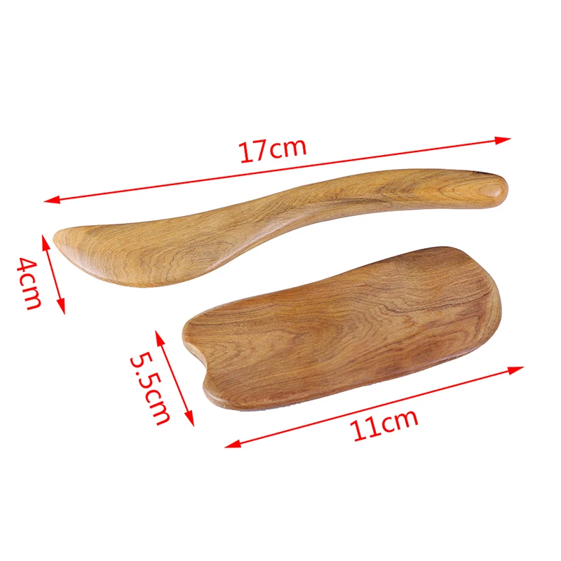 2 шт сандалового дерева Gua Sha доска массажный скребок guasha пластины для похудения