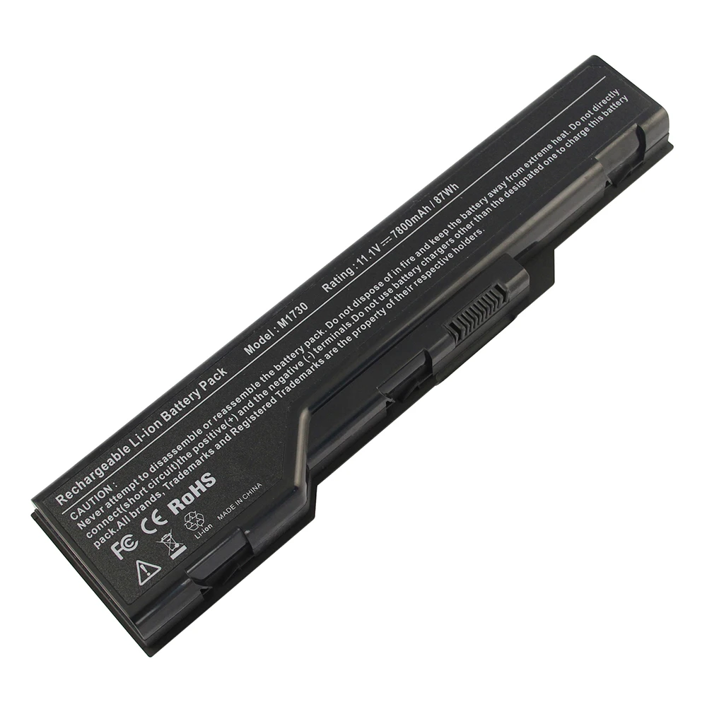  7800mAh for Dell laptop battery XPS M1730 M1730n 312-0680 HG307 WG317 XG510