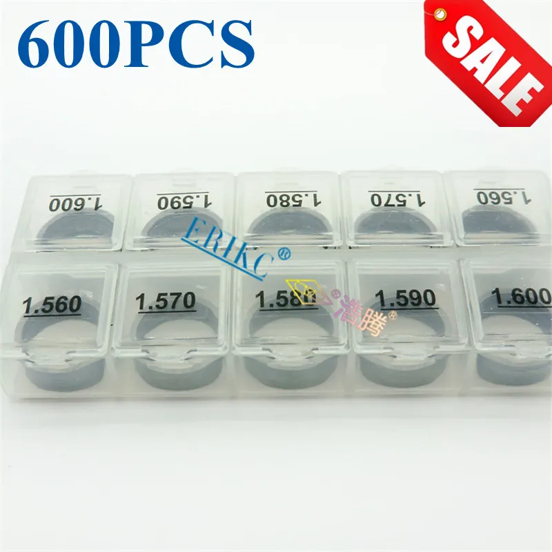 ERIKC Adjust Shim Gasket Fuel Injector Calibration for Injector 600 Pieces Diesel Washer Shims