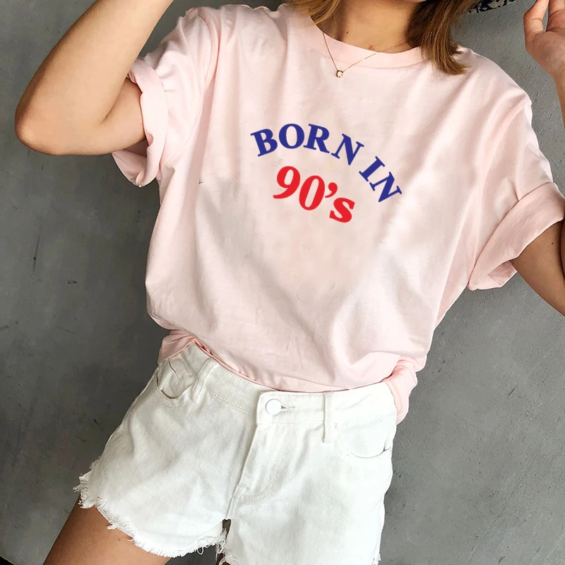 

Cotton t shirt women 90s t-shirt womens flower tshirt ladies printed tee shirts graphic print tees pink t shirts vogue vintage