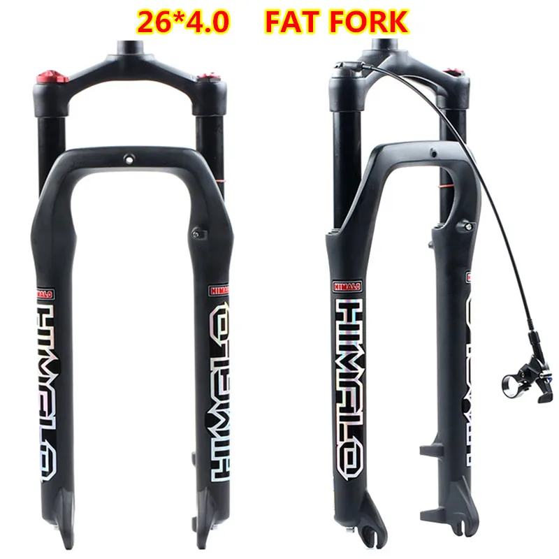 Online MTB motain 26 pulgadas bicicleta horquilla Fat bicicleta horquilla aire Gas línea de bloqueo suspensión horquillas aleación de aluminio magnesio 4,0 \