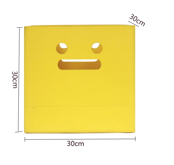 Куб складной войлочный тканевый ящик для хранения офисная корзина для хранения мелочей ящики для организации одежды детские игрушки Органайзер контейнер - Цвет: Yellow
