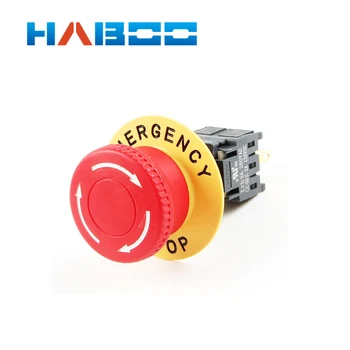 

dia.16mm mushroom emergency push button switch with label or not 3NO+3NC emergency stop switch
