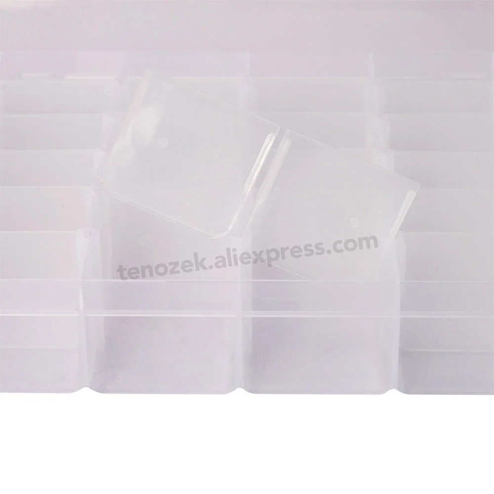 Life Essential 10/15/24/36 Compartment Storage Box Practical Adjustable Plastic Case for Bead Rings Jewelry Display Organizer