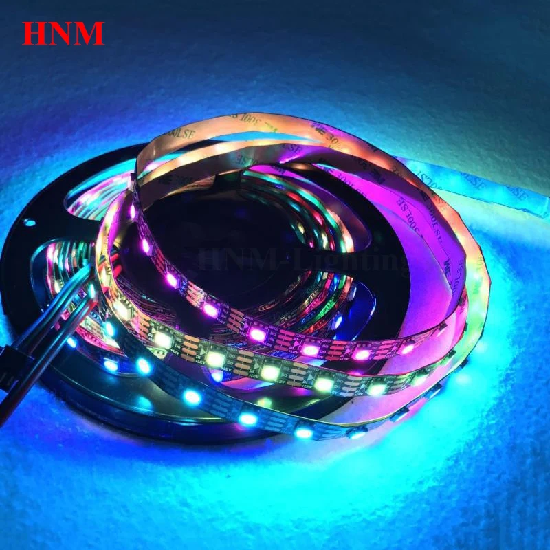 12V 30/60/144 светодиодный s/m WS2815B Светодиодные ленты WS2815 Цифровой пикселей RGB светодиодный светильник полосы ТВ лента Ambi светильник, белый/черный печатных плат, IP20/IP65/IP67