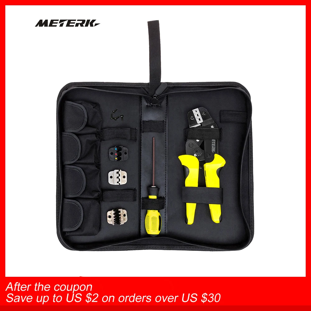 

Meterk 4 In 1 Wire Crimpers Engineering Ratcheting Terminal Crimping Pliers Bootlace Ferrule Crimper Tool Cord End Terminals