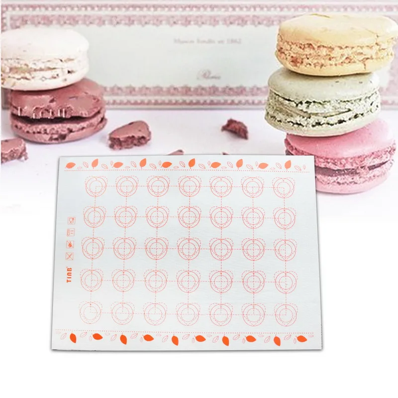 

IVYSHION Silicone Baking Mat Fondant Bakeware Macaron Oven Baking Tools For Cakes Pastry Sheet Dough Roll Pad 40x30cm/29x26cm