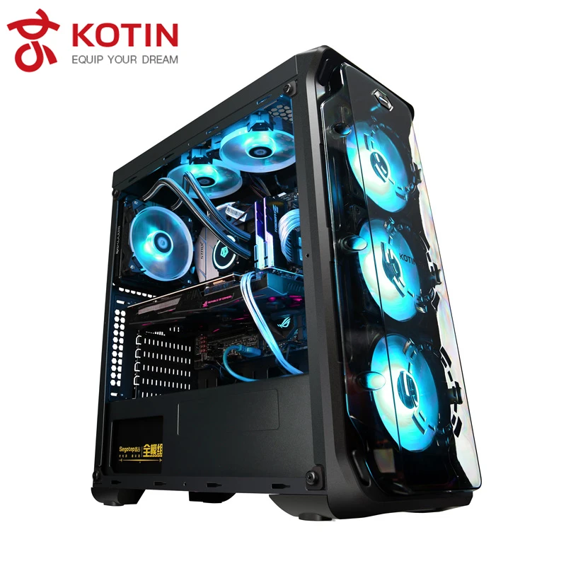 Kotin S12 RGB легкий Настольный игровой компьютер высокого класса i7 8700 RTX2070 Corsair 650 Вт PSU