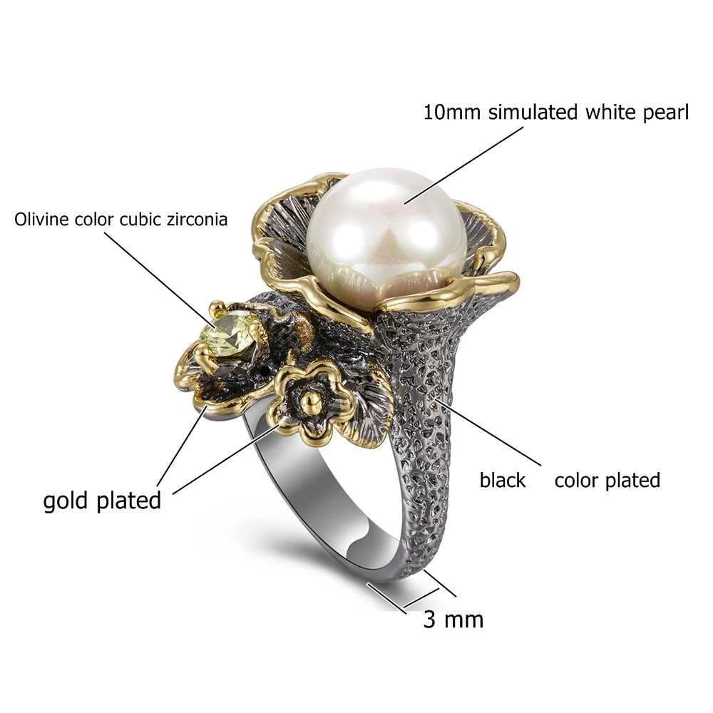 WA11639 women jewelry ring black ring jewelry rings (3)-size