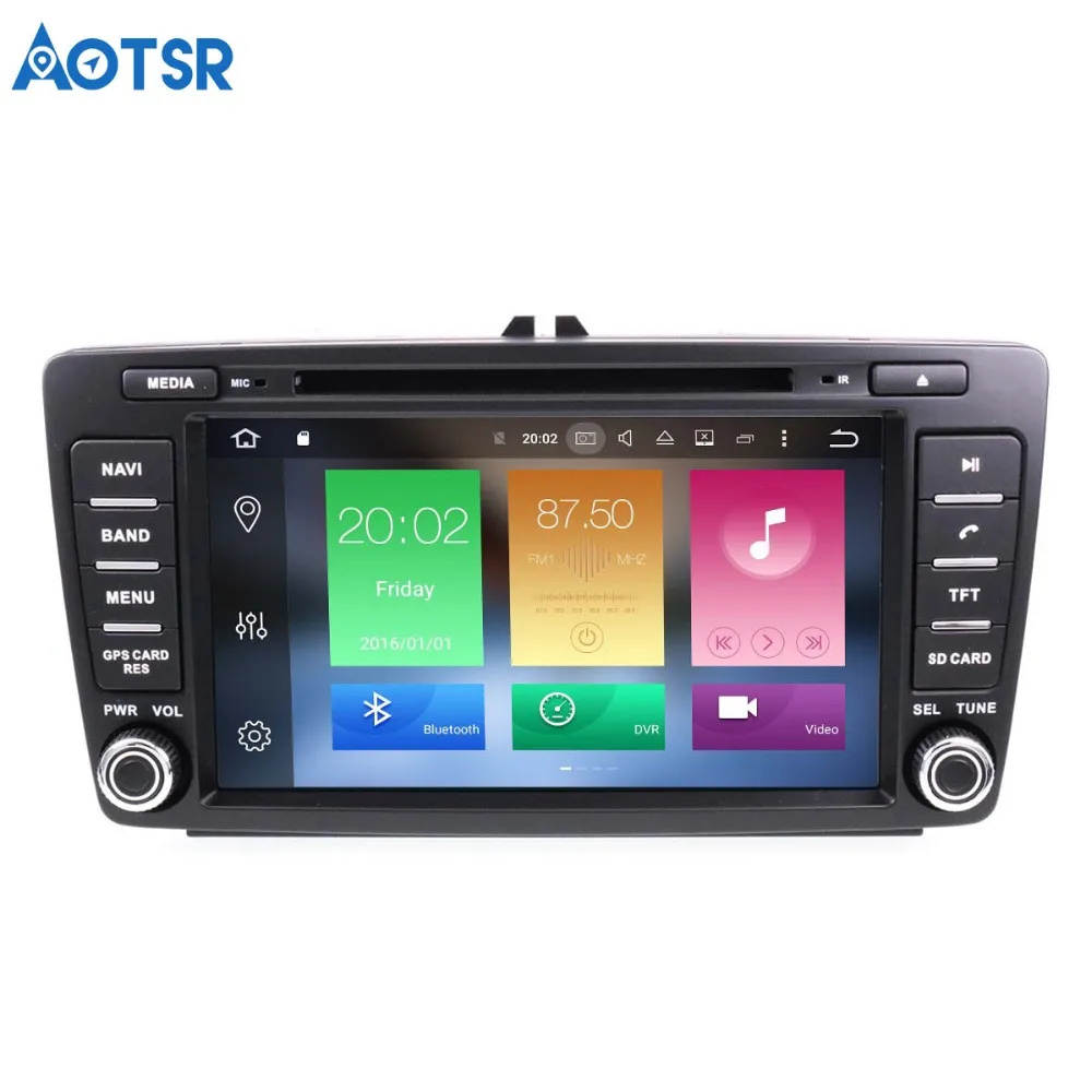 Perfect Android 7.1 Audio SatNav Car DVD player GPS Navigation Headunit For Skoda Octavia 2008-2015 Auto Radio multimedia  Quad Core 1
