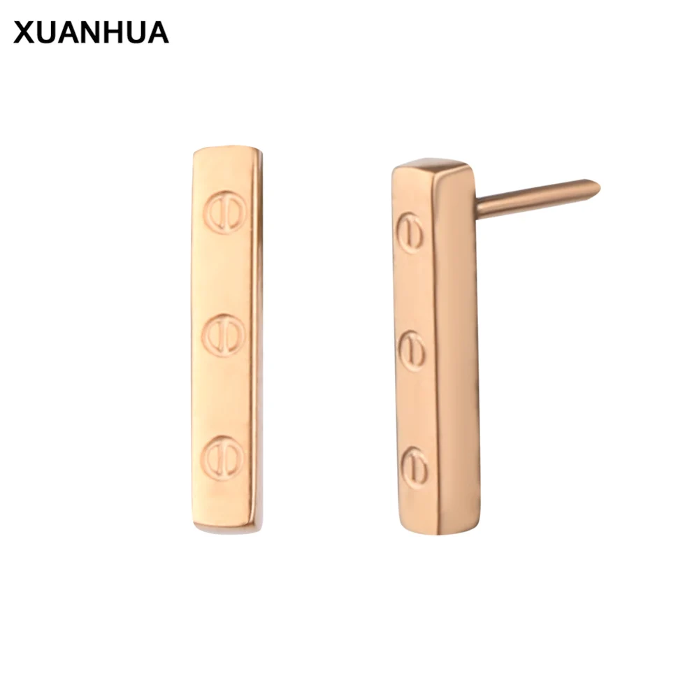 Женские серьги из розового золота XUANHUA ювелирные изделия нержавеющей стали