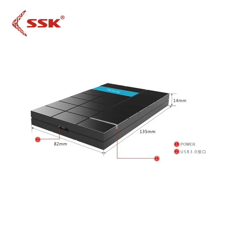 SSK SHE080 USB 3,0 HDD корпус 2,5 дюймов SATA HDD чехол последовательный порт жесткий диск коробка внешний жесткий диск HDD корпус