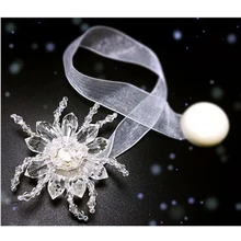 Новинка, 1 шт. Магнитный занавес в форме цветка, подпорка для окон, занавес с магнитной пряжкой, держатель для занавесок, сетчатый ремень, аксессуары 35