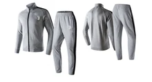 

Juventus 2019 New Design of Standing Collar Sportswear Zipper Solid Simple Logo Soccer Set 3 Colors Sports Set