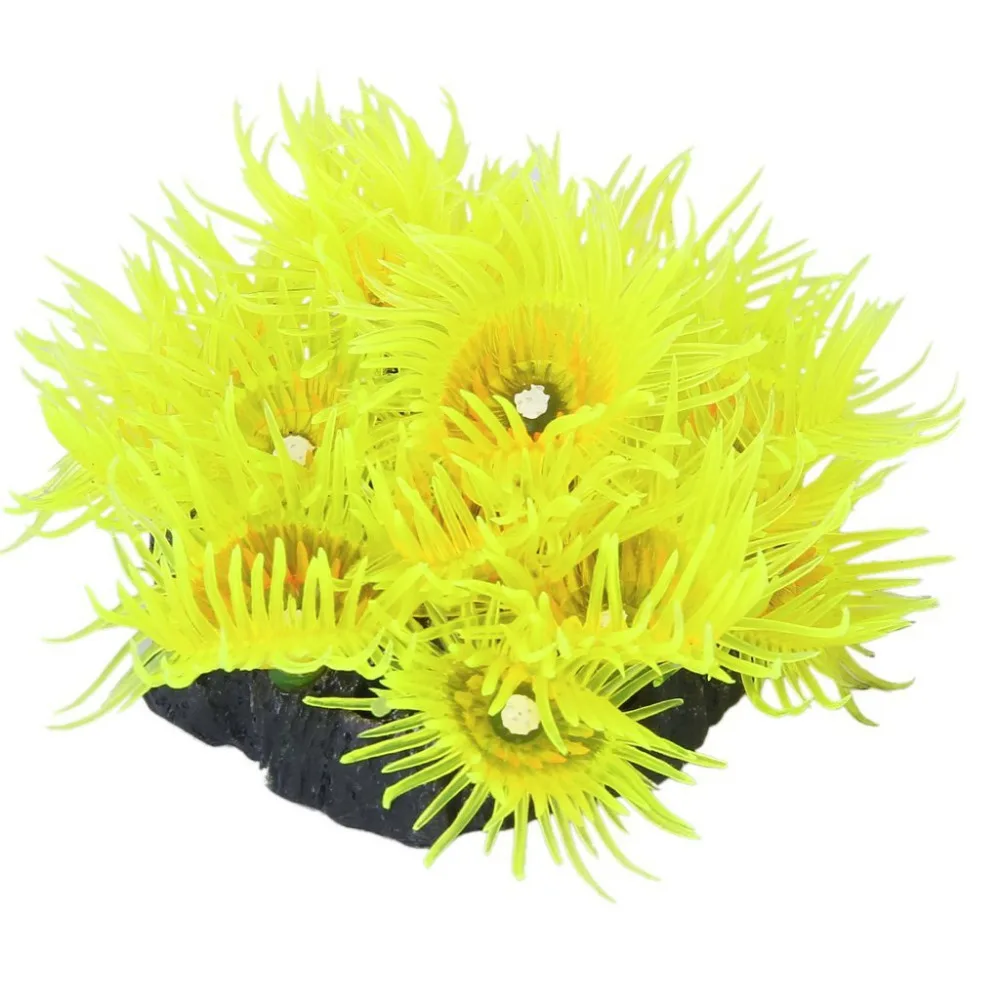 Aquarium Artificial Coral Fish Tank Decoration Yellowin Decorations