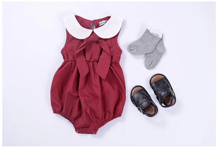 Летняя одежда для новорожденных маленьких девочек, топы, милый комбинезон без рукавов, летняя одежда для маленьких девочек
