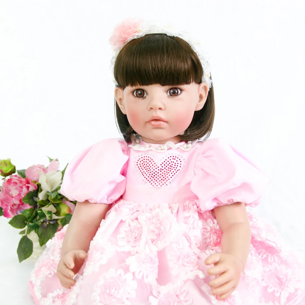 24 ''короткие волосы ручной работы Bebe Reborn Menina любимый подарок для детей 3/4