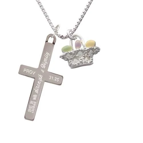 Easter Egg Basket - Strength and Dignity - Cross Necklace (1)