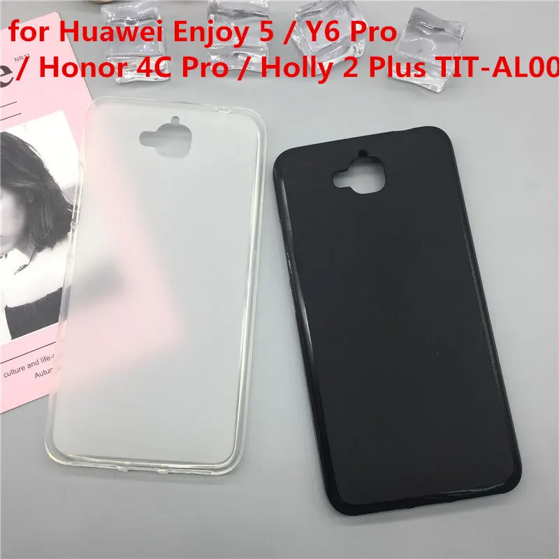 

Original TPU Phone Case Covers for Huawei Enjoy 5 / Y6 Pro / Honor 4C Pro / Holly 2 Plus TIT-AL00 Matte Soft Silicone Back Cover