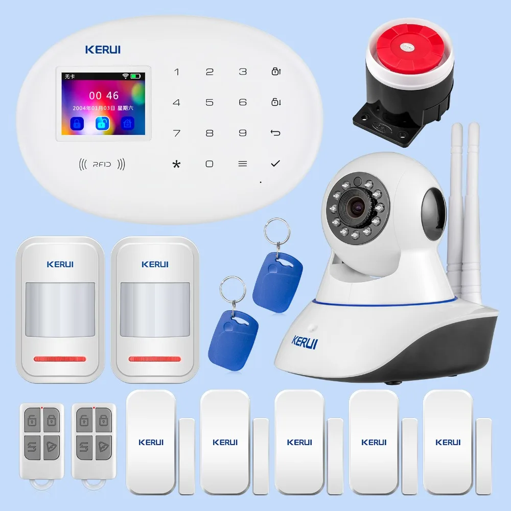 KERUI W20 Home Security Alarm System WiFi GSM Wireless Intelligent