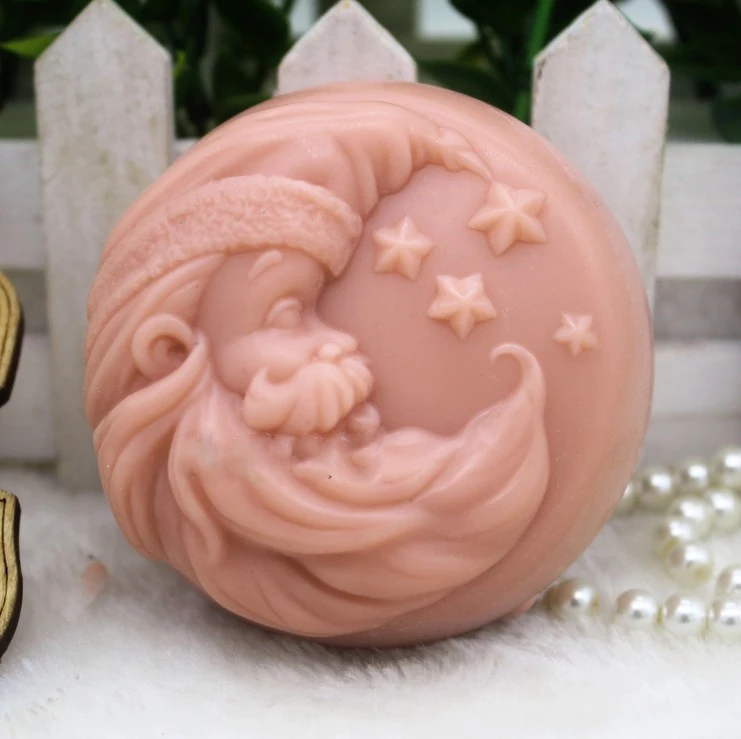 Christmas molds silicone soap mold Moon Hat Santa Claus soap moulds DIY