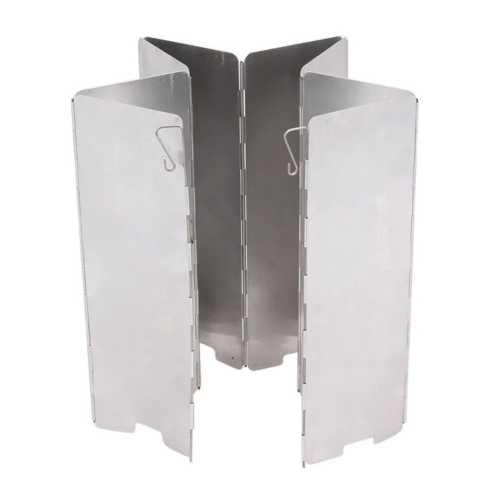 

8 plates Folding Outdoor Camping Stove Windshield Cookout Wind Screen Picnic Cookware Windbreak Stove Cover Barbecue Windshield
