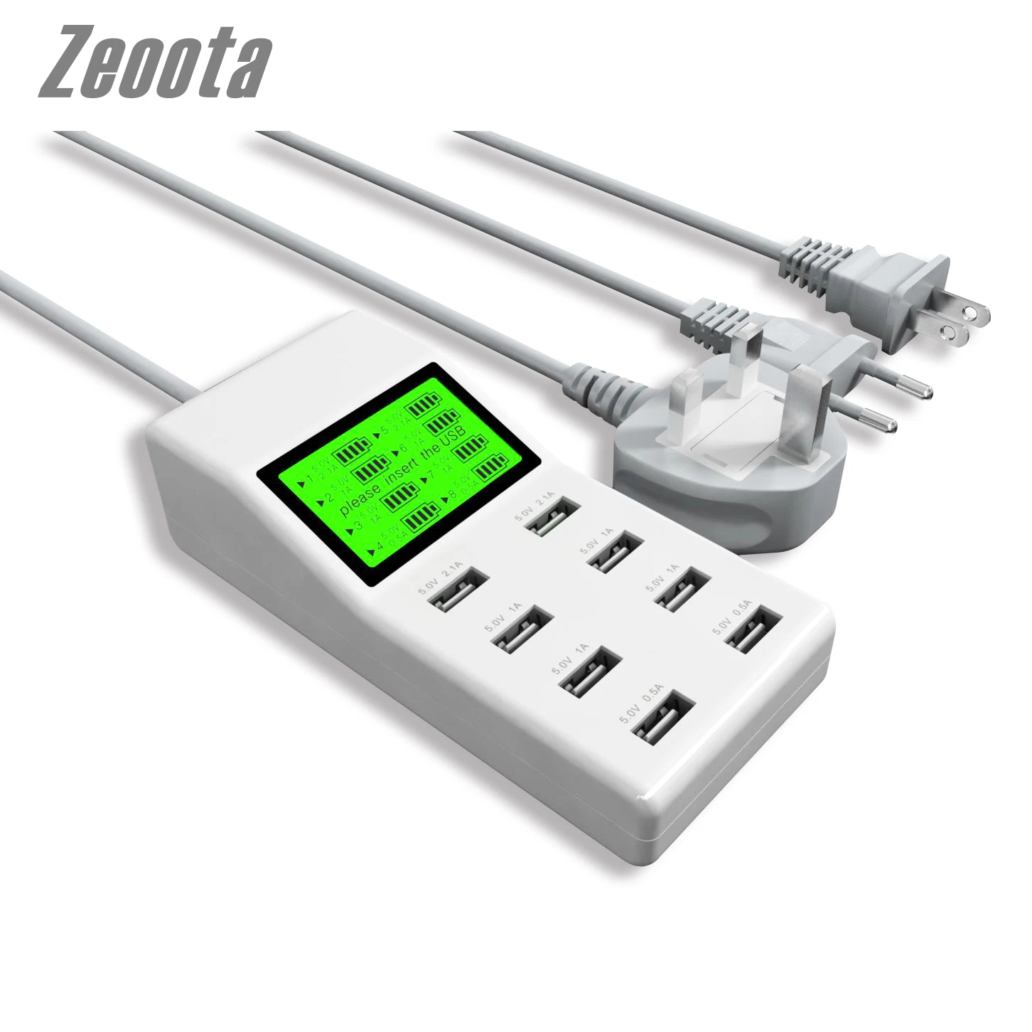 

Desktop USB Charger HUB 8 Ports US EU UK US Plug Wall Socket Dock Fast Charging Extension Power Adapter for Cell Phone Tablet