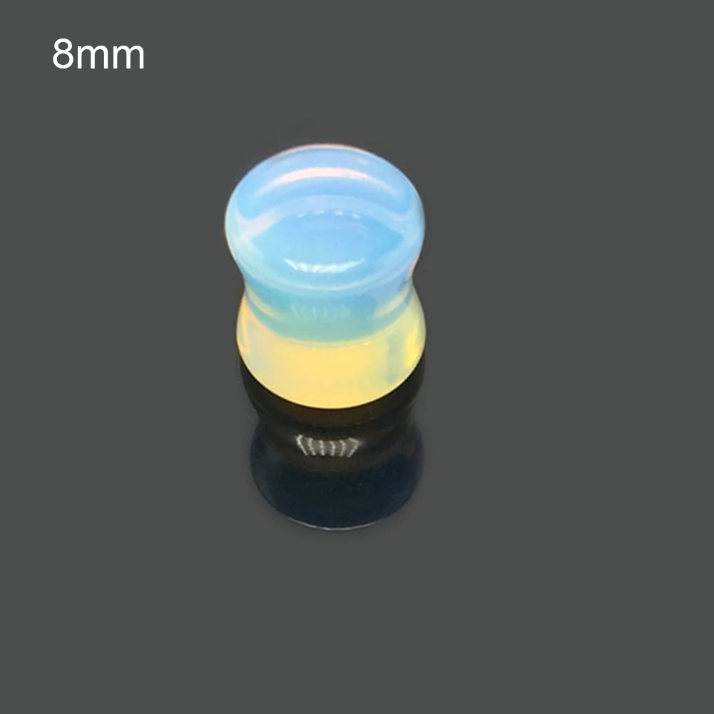 

Glass Ear Opal Stone Taper Gauge Ear Plug Expander Stretcher Body Jewelry
