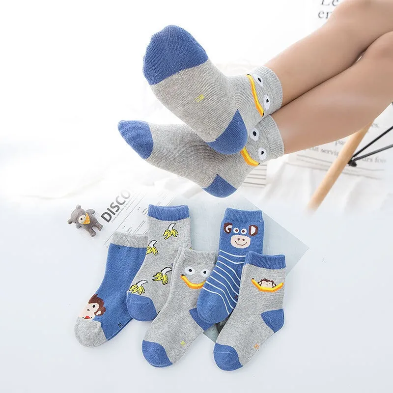 От 1 до 10 лет хлопковые носки для маленьких девочек с изображением животных, баскетбола, скейтборда детские короткие спортивные носки для мальчиков