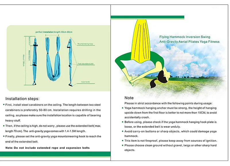 Йога гамак-парашют качели инверсия терапия Анти-Гравитация высокой прочности декомпрессии летающий Йога-гамак тренажерный зал подвесной фитнес