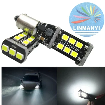 

2PCS BAY9S BAX9S BA9S 16W 15smd 2835 6000K Canbus High Power Side Turn Signals Door Lights Clearance light Reading lights 12V DC