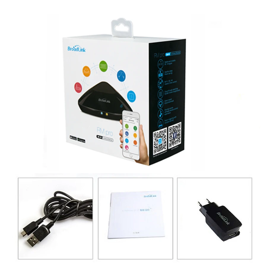 Broadlink RM2 RM PRO+RF Touch Wall Switch 2Gang EUUK Wireless Switch Universal WIFI Smart Home Remote Controller WIFI+IR+RF 1