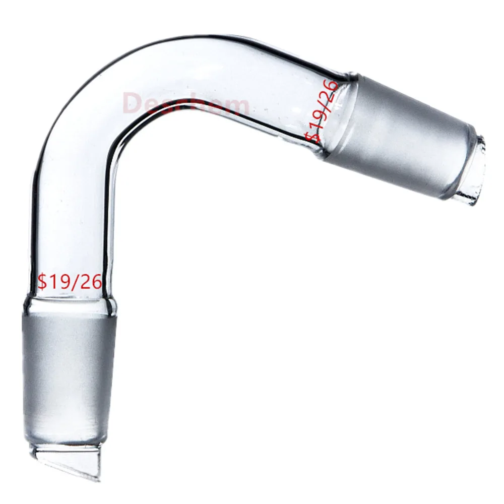 19/26 75 Bend Glass Distillation Adapter Distilling Tube W/Both Male Joint | Канцтовары для офиса и дома