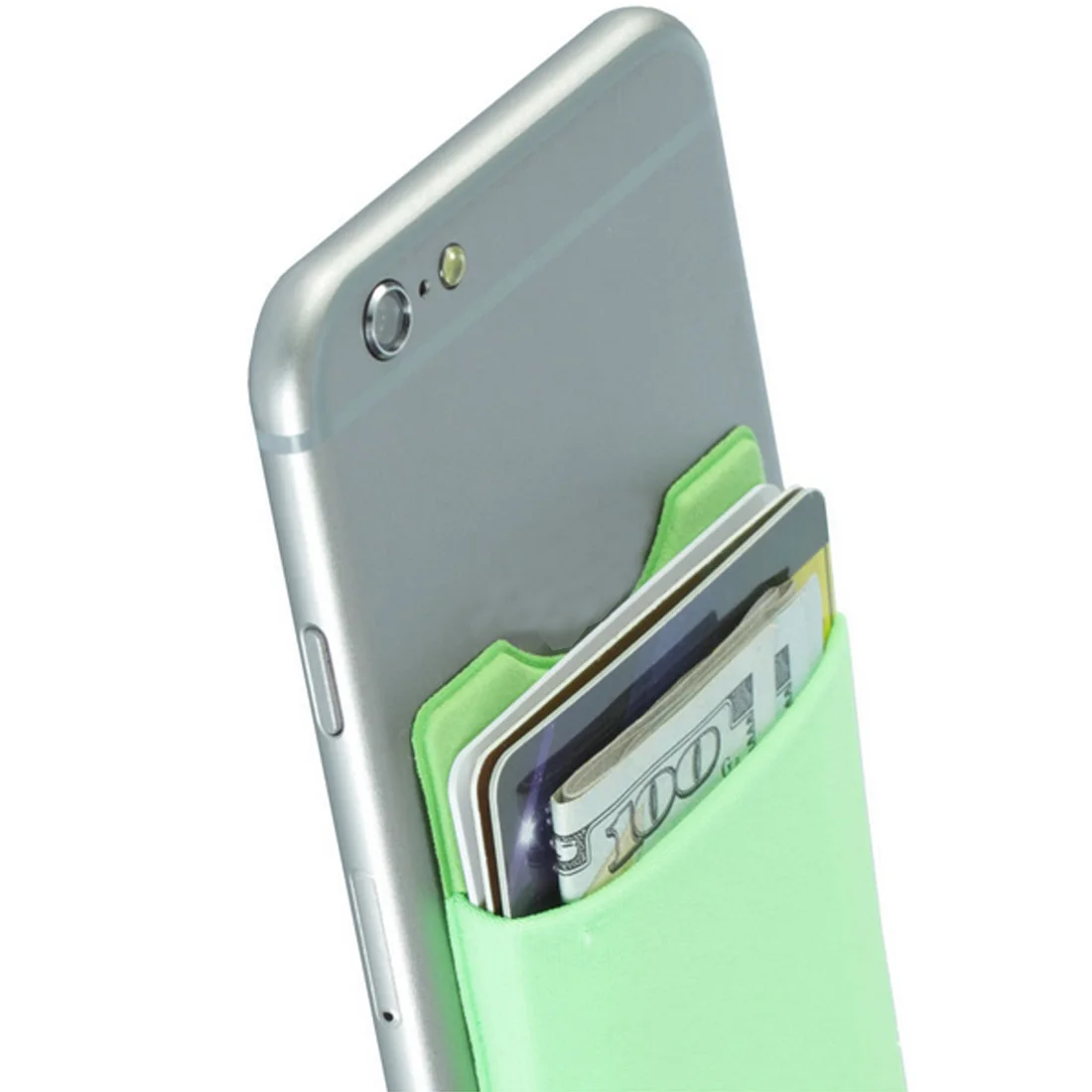 

Universal Elastic Cellphone Pocket Solid Mobile Phone Wallet Credit Card Holder Pocket Adhesive Sticker Lycra Accessory