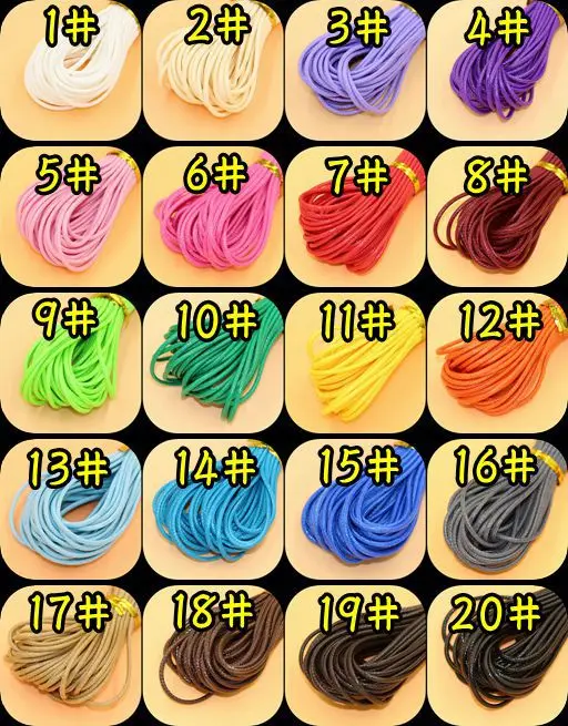 Waxed Cord Polyester Rope 10 meter 2mm 1.5mm 5 m diameter For DIY Bead Fitting Bracelet Decorative Accessories