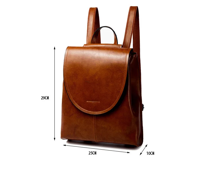 Stylish Backpacks for man Genuine Leather Women Rucksack Knapsack Shoulder Cross Body Bags Female Fashion Lady Oil Wax Cowhide Daypack Backpack stylish backpack purse