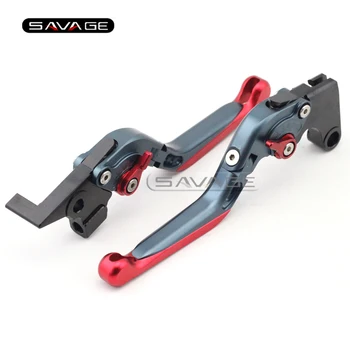 

For YAMAHA FZ-09 FZ09 FJ-09 MT-09 MT09 Tracer Gray+Red Motorcycle Adjustable Folding Extendable Brake Clutch Lever