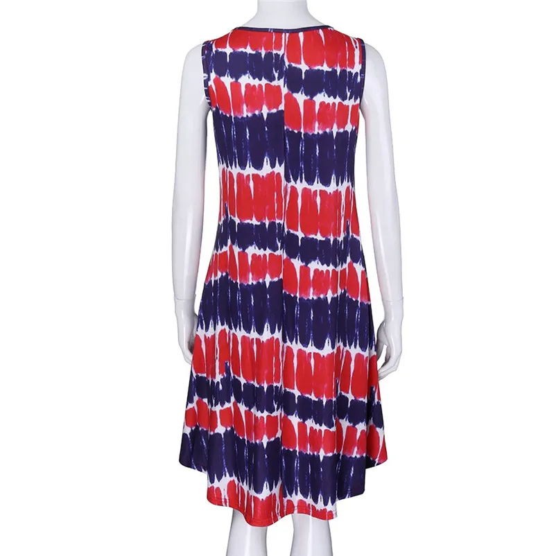 HOT sell Dress summer beach dress Loose Women's Casual Sleeveless Print Spin Me Round Floral Tank Shift Midi Dress robe J07#N (12)