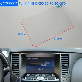 

QCBXYYXH For Infiniti QX50 60 QX80 Q70 Car Styling GPS Navigation Screen Glass Protective Film Dashboard Display Protective Film