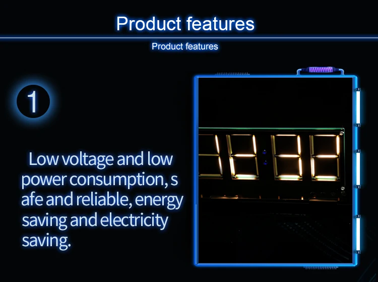 Ceramic filament acrylic lamp base creative vintage DIY digital electronic 3D LED clock