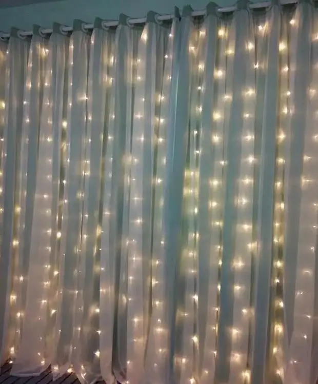 

Waterfall Curtain Lights LED Icicle String Light Wedding Party Home Christmas Backdrops Decoration blue white colorful