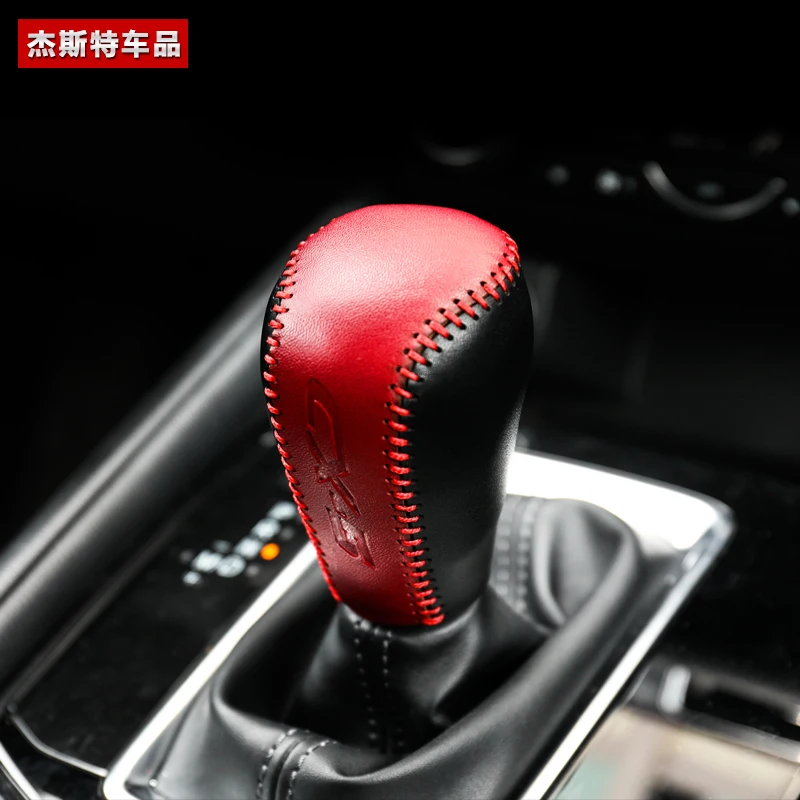 Кожаный Автомобильный Брелок с Шестерни рычаг переключения скоростей Обложка рукоятки ручного тормоза рукав для Mazda CX-5 серии Аксессуары для стайлинга автомобилей