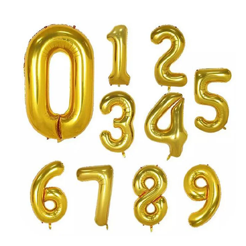 number balloon 40 inch 1st birthday party decorations kids foil balloons party supplies mermaid party wedding digit ballons (2) - 