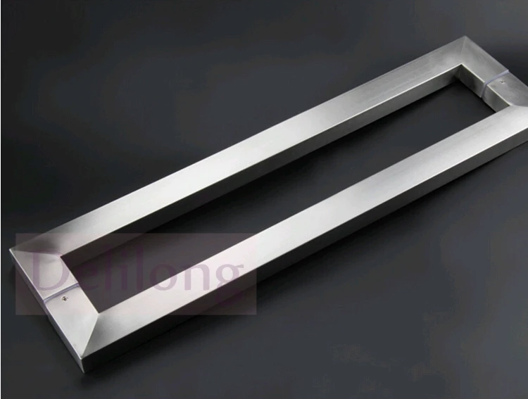 

Stainless steel glass door long pull handles square handle for wooden door steel door 600mm