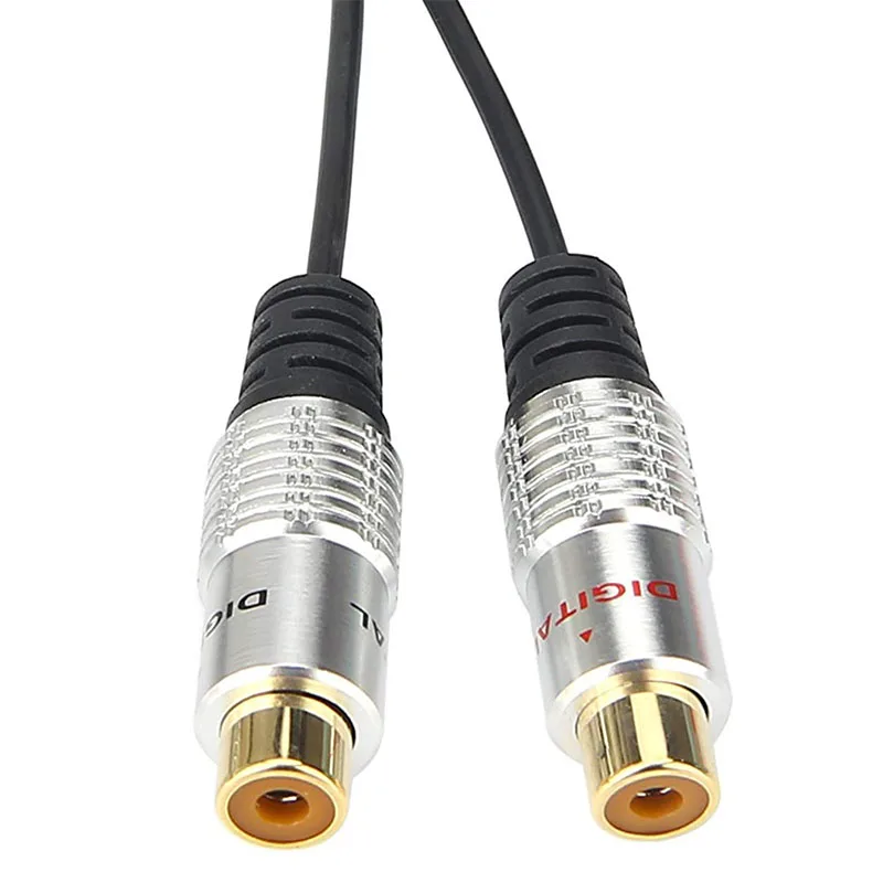 metal RCA Female to Dual 2-RCA Male Gold Plated Adapter, Stereo Splitter Y Audio Cable(RCA F-2 RCA M) (1 Male to 2 Female) metal RCA Female to Dual 2-RCA Male Gold Plated Adapter, Stereo Splitter Y Audio Cable(RCA F-2 RCA M) (1 Male to 2 Female)