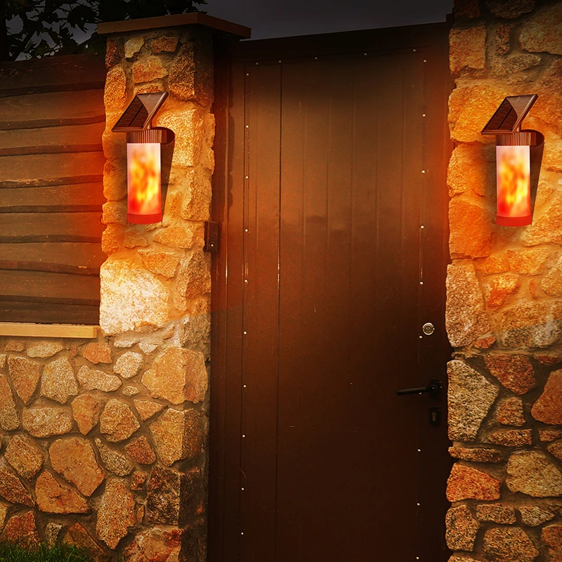 

LED Solar Torches Lighting Flickering Dancing Flame effect Light Waterproof Night Sensor Auto on/off Security Garden TorcheLight