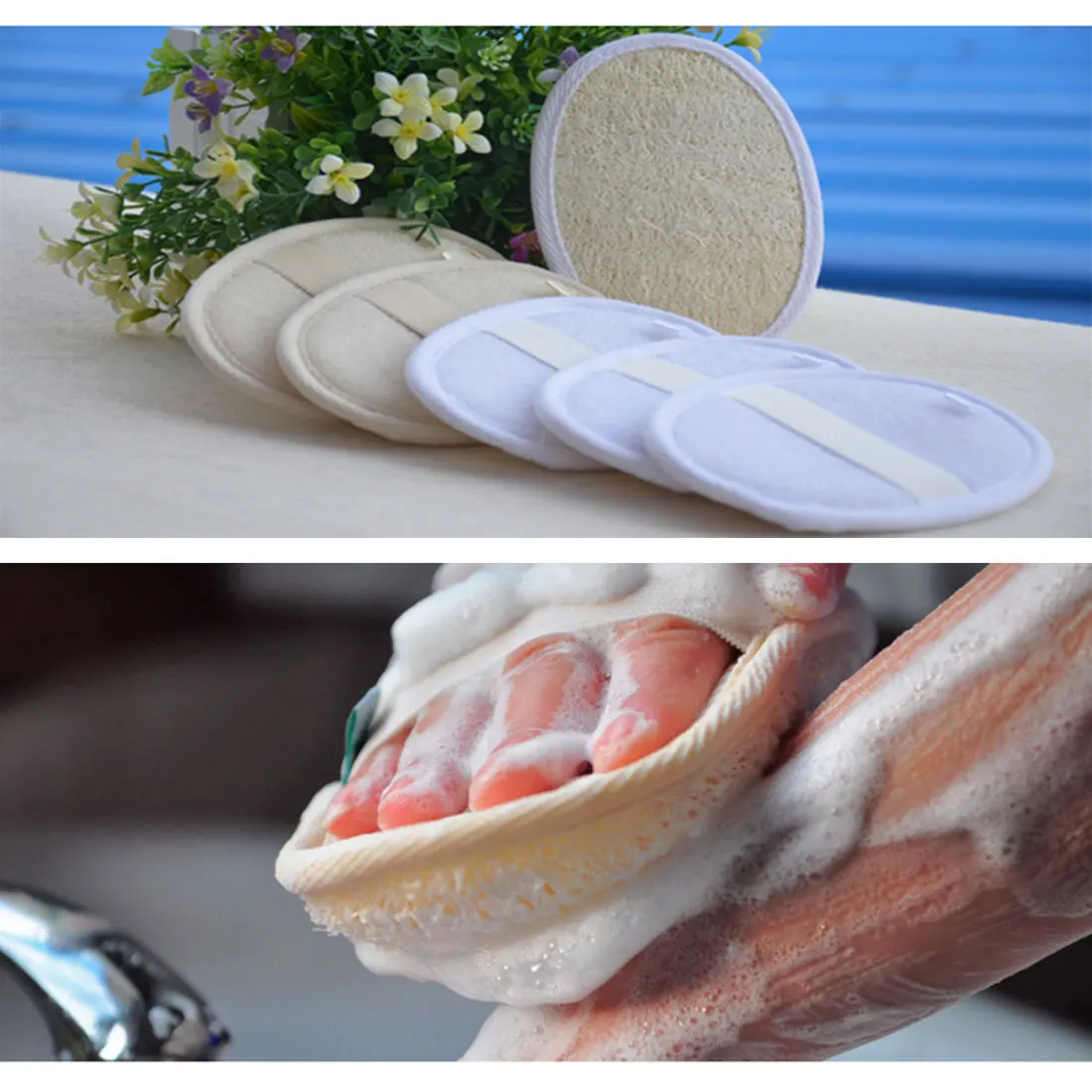 New Natural Loofah Bath Shower Body Washing Sponge Body Scrubber